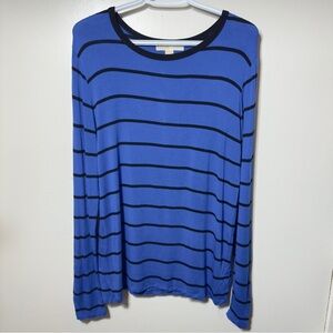 Michael Kors Longsleeve Top Stripes Blue Women Size L